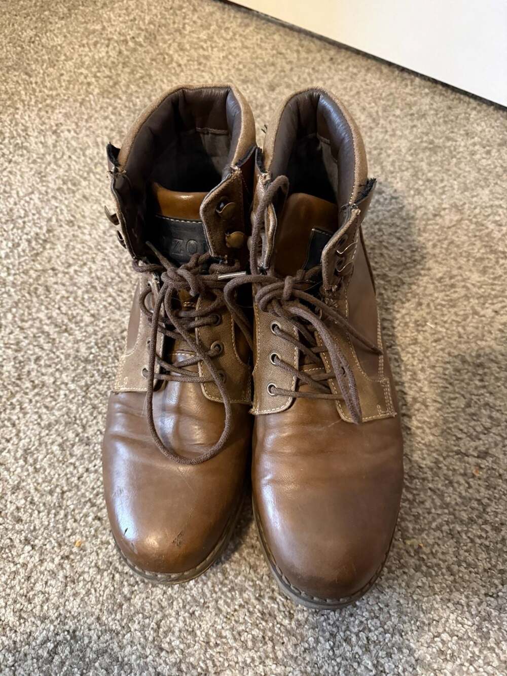 IZOD Leon II Men's Brown Lace-Up Boots Size 10.5 M